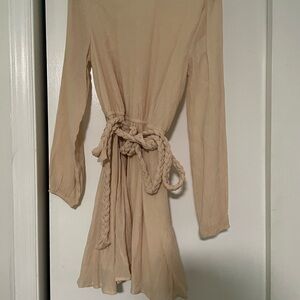 Pink Lily Cream Textured Dress